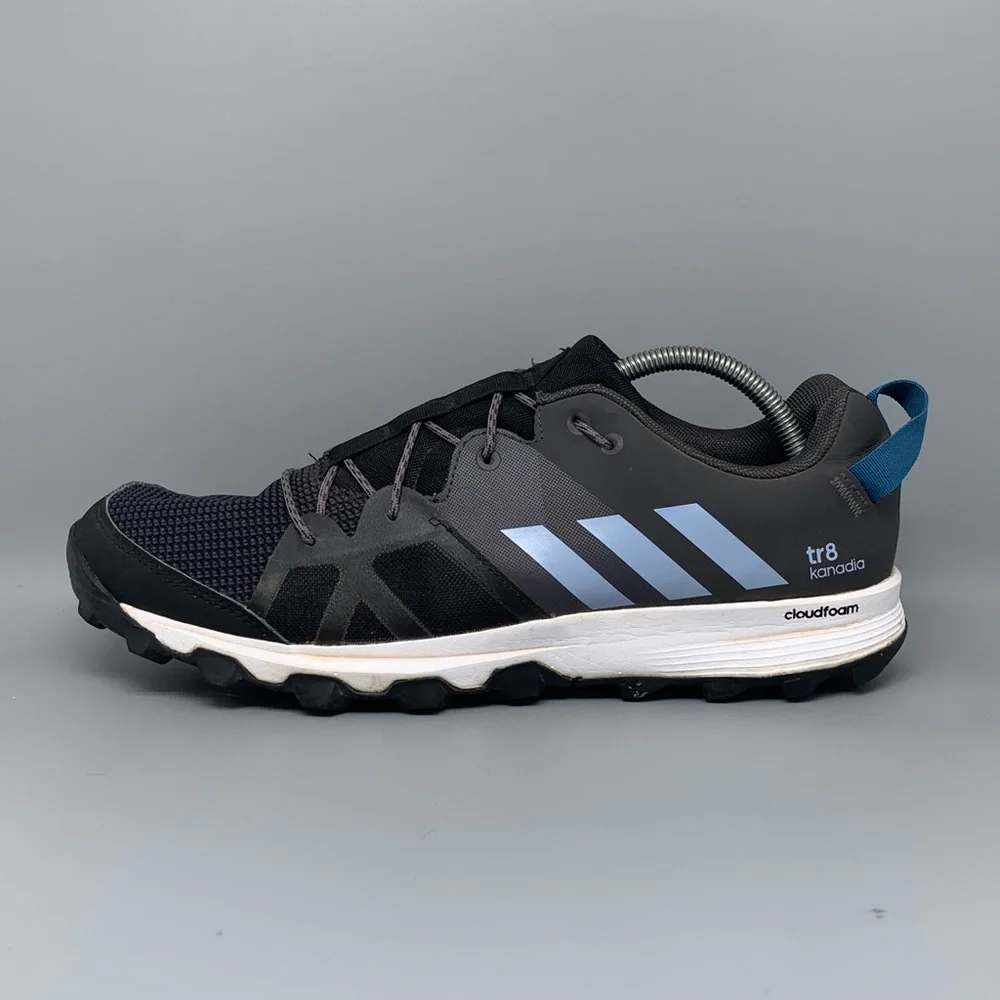 Adidas Kanadia TR8 Cloudfoam Black Blue Trail Running‎ Shoes BB4416 Men’s Sz 11